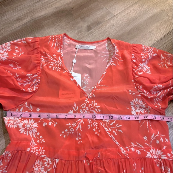 NWT Christy Dawn The Dahlia Dress Coral Meadow - Picture 6 of 9